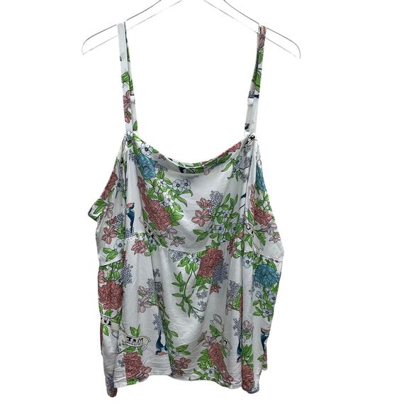 Torrid Line Airbrush Floral Cloud Dancer Tank Top Size 24/26 - Picture 2 of 9